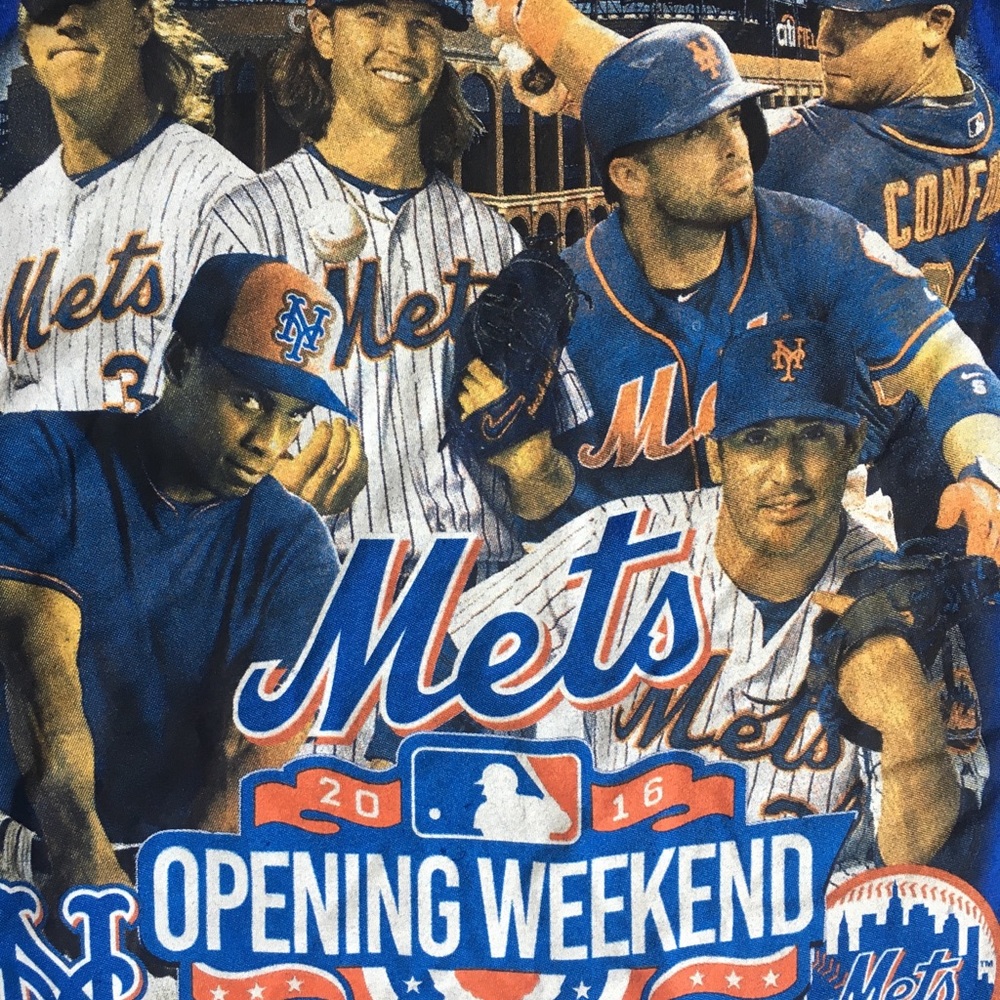 Mens NY Mets Opening Day 2016 T Shirt XL